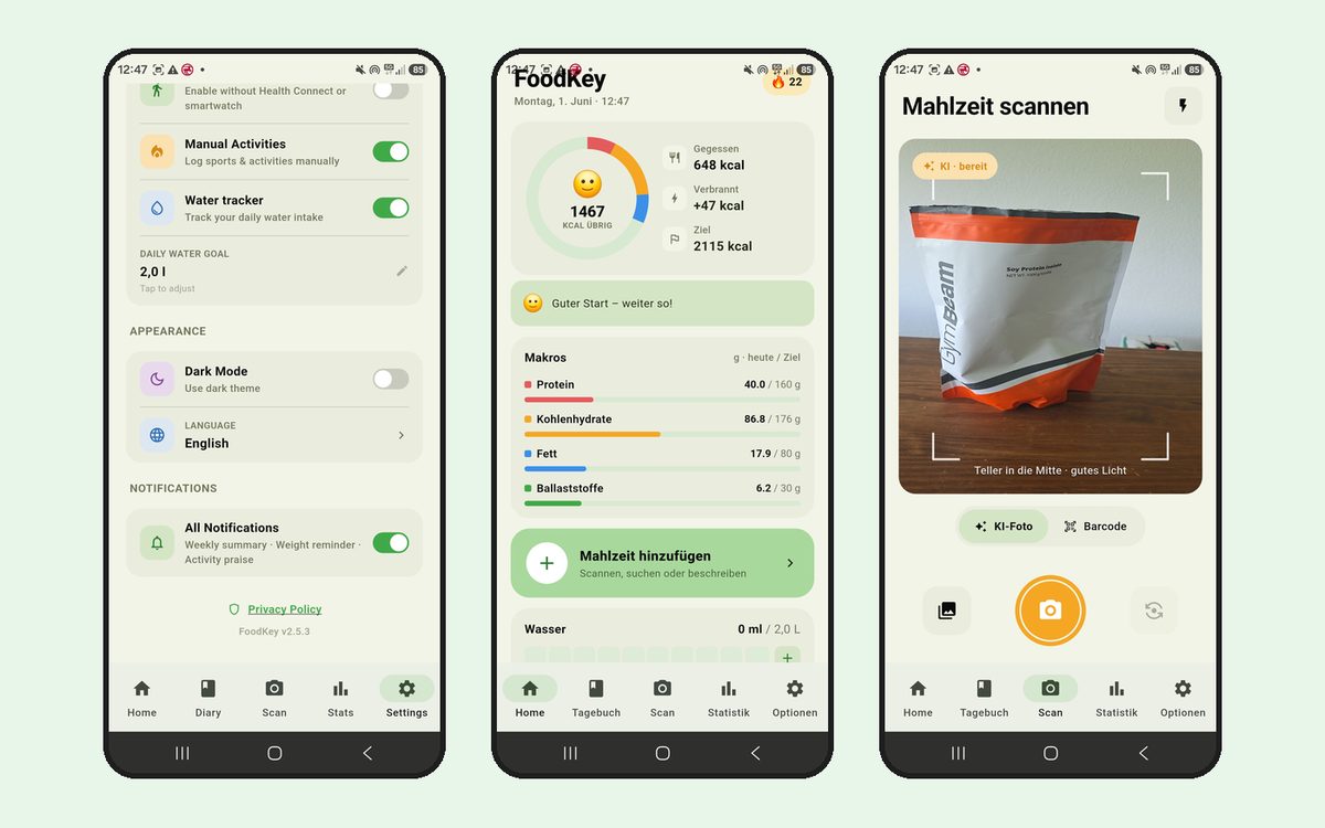 FoodKey – Lebensmittel-Scanner