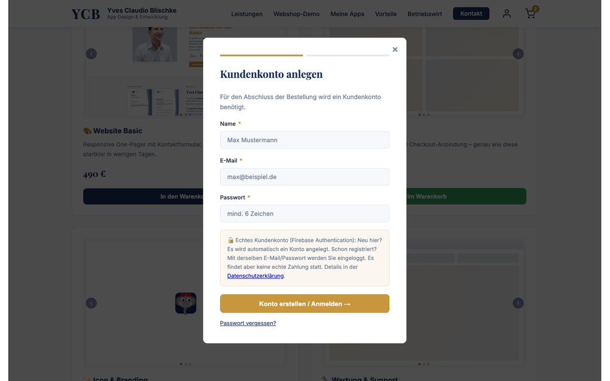 Checkout mit Kundenkonto